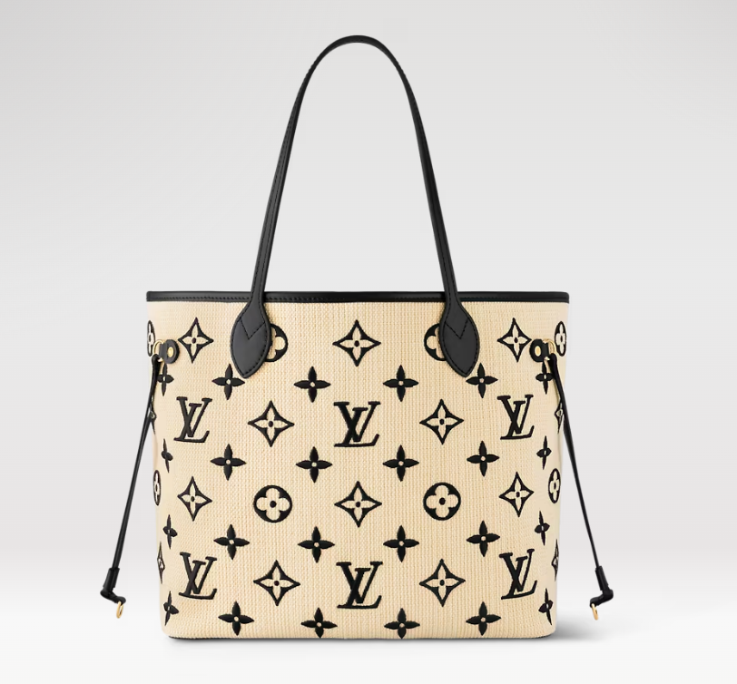 luxury-brand-lv-neverfull-mm-monogram-black-beige