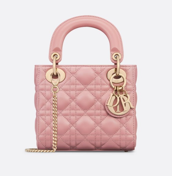 luxury-brand-dior-mini-lady-bag-antique-pink